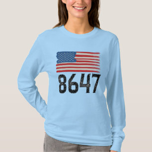 8647 Anti-Trump American Flag Political Statement T-Shirt