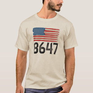 8647 Anti-Trump American Flag Political Statement T-Shirt
