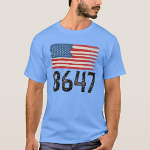 8647 Anti-Trump American Flag Political Statement T-Shirt