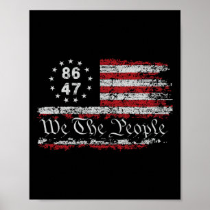 8647 Anti Trump Impeach Trump Impeach 47 Resist 86 Poster