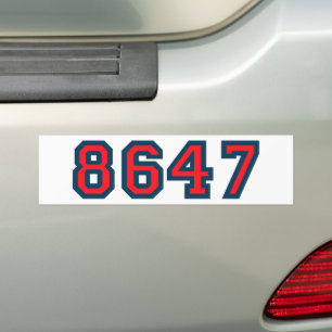 8647 Anti Trump Resistance Bumper Sticker