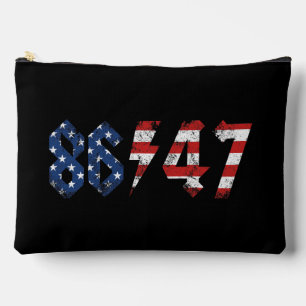 8647 Anti Trump Retro Vintage 80s Rock Style Accessory Pouch