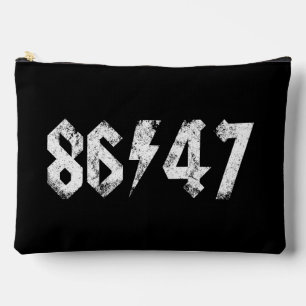 8647 Anti Trump Retro Vintage 80s Rock Style Accessory Pouch