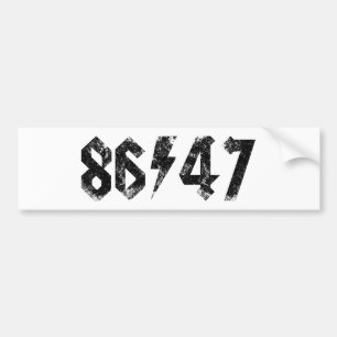 8647 Anti Trump Retro Vintage 80s Rock Style Bumper Sticker