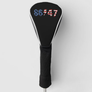 8647 Anti Trump Retro Vintage 80s Rock Style Golf Head Cover