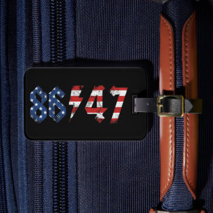 8647 Anti Trump Retro Vintage 80s Rock Style Luggage Tag