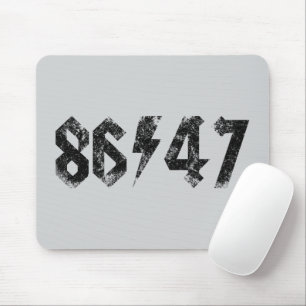 8647 Anti Trump Retro Vintage 80s Rock Style Mouse Mat