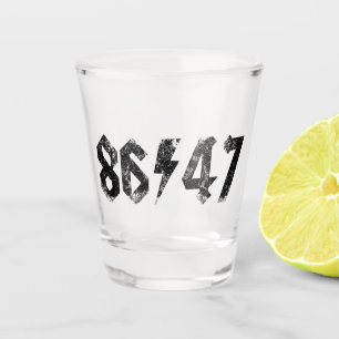 8647 Anti Trump Retro Vintage 80s Rock Style Shot Glass