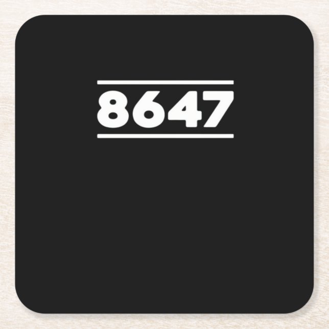 8647 - Antifascism Design Classic Design Square Paper Coaster (Front)