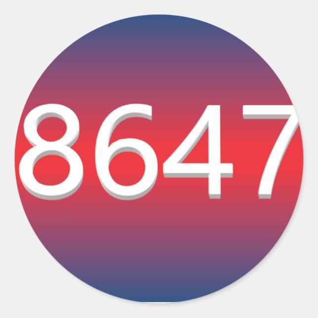 8647 CLASSIC ROUND STICKER (Front)