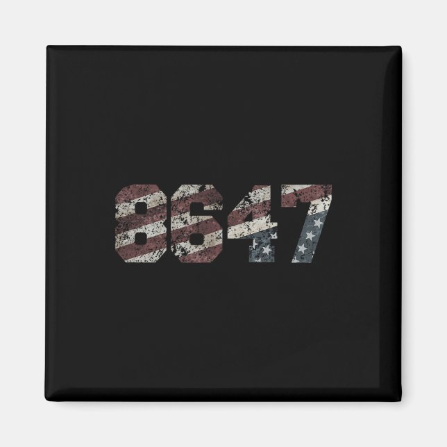 8647 Distressed Flag Style  Magnet (Front)