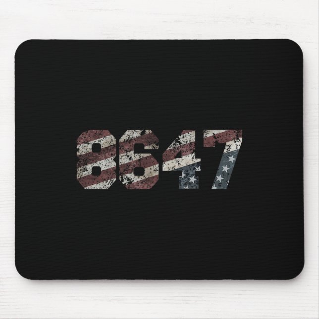8647 Distressed Flag Style  Mouse Mat (Front)