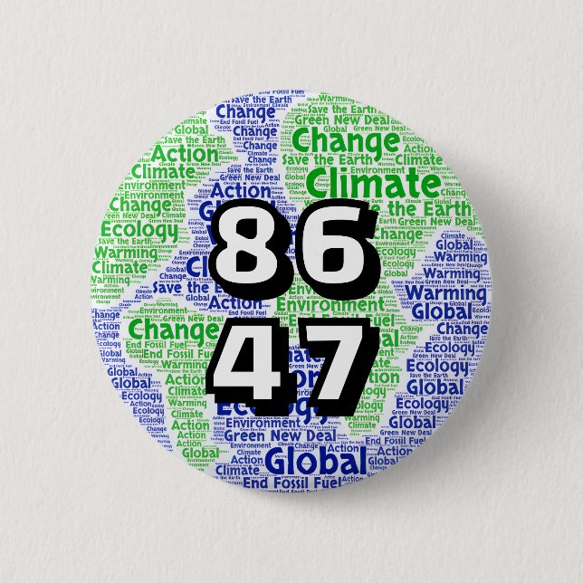 8647 (Earth) 6 Cm Round Badge (Front)