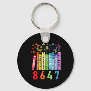 8647 Equal Rights Book Flower Trump Women Rights F Key Ring