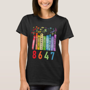 8647 Equal Rights Book Flower Trump Women Rights F T-Shirt