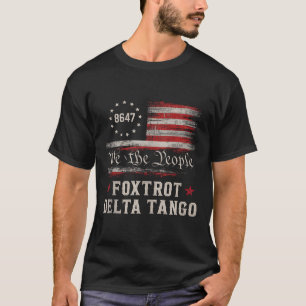 8647 Foxtrots Deltas Tangos America Flag Tank Top