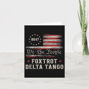 8647 Foxtrots Deltas Tangos America Flag Tank Top  Card