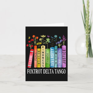8647 Foxtrots Tangos Deltas Book Flower Resist Boo Card
