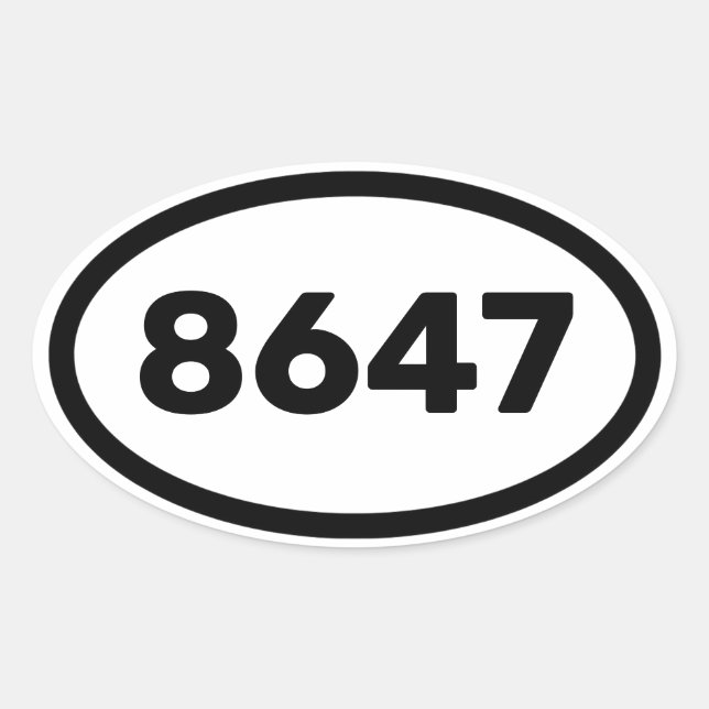 8647 OVAL STICKER (Front)
