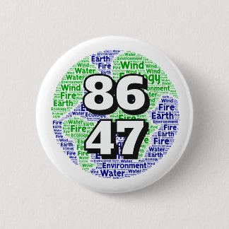 8647 Planet Earth Ecology Word Art 6 Cm Round Badge