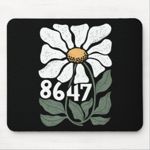8647 Resist Subtle Daisy Floral Foxtrot Delta Tang Mouse Mat