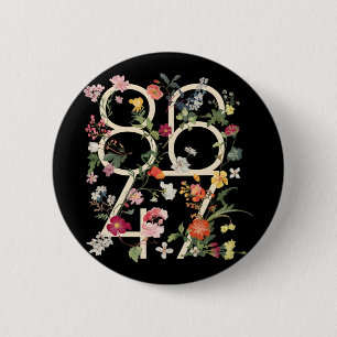 8647 Resist Subtle Floral Foxtrot Delta Tango Prot 6 Cm Round Badge