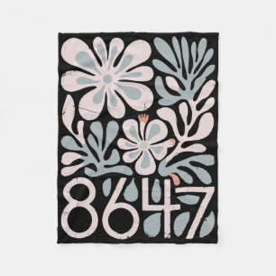 8647 Resist Subtle Floral Foxtrot Delta Tango Prot Fleece Blanket