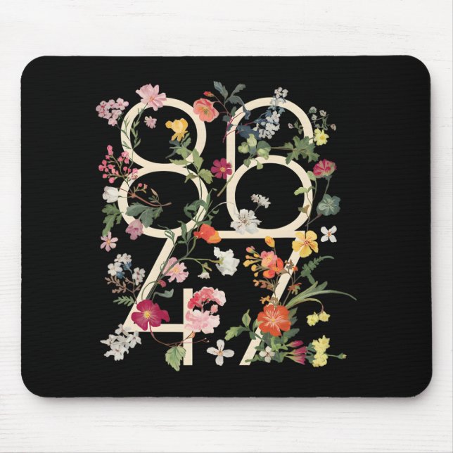 8647 Resist Subtle Floral Foxtrot Delta Tango Prot Mouse Mat (Front)