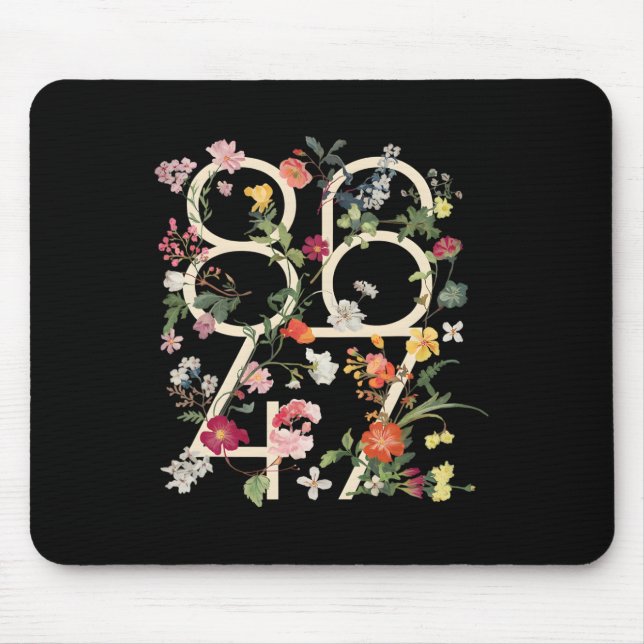 8647 Resist Subtle Floral Foxtrot Delta Tango Prot Mouse Mat (Front)