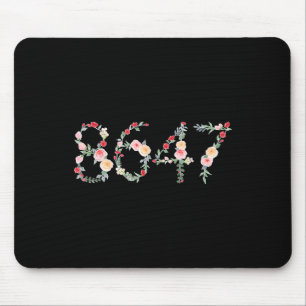 8647 Retro 86 47 Anti-trump Flower President  Mouse Mat