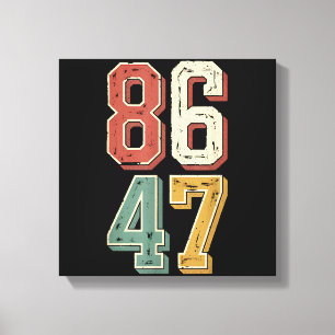8647 retro 86 47 canvas print