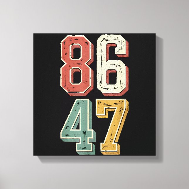 8647 retro 86 47 canvas print (Front)