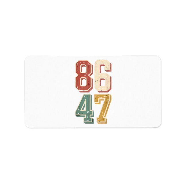 8647 retro 86 47 label (Front)
