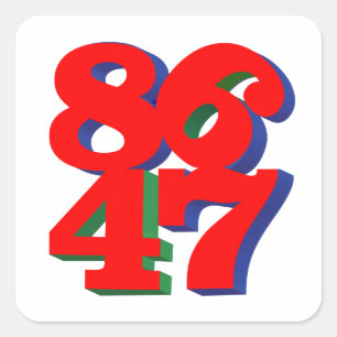 8647 Square Sticker