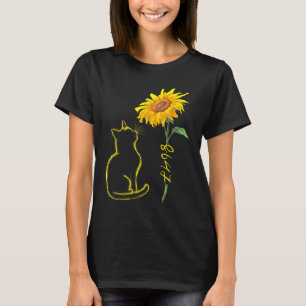 8647 Subtle Anti Trump 86 47 Cat Sunflower Floral  T-Shirt