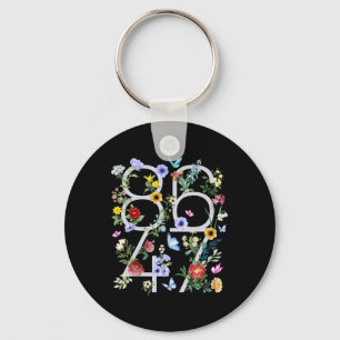 8647 Subtle Anti Trump 86 47 Floral Boho Style 1 Key Ring