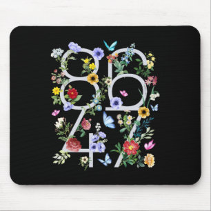 8647 Subtle Anti Trump 86 47 Floral Boho Style 1 Mouse Mat