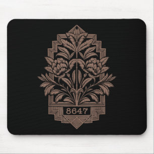 8647 Subtle Anti Trump 86 47 Floral Boho Style _2 Mouse Mat