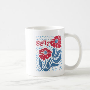 8647 Subtle Anti Trump 86 47 Floral Boho Style Coffee Mug