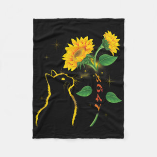 8647 Subtle Anti Trump 86 47 Sunflower Cat Lovers  Fleece Blanket