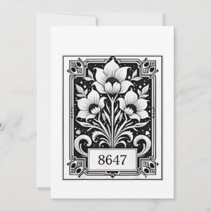8647 Subtle Anti Trump Anti MAGA 86 47 Floral Boho Invitation