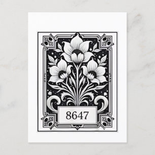 8647 Subtle Anti Trump Anti MAGA 86 47 Floral Boho Invitation Postcard