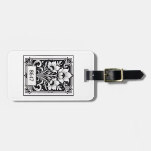 8647 Subtle Anti Trump Anti MAGA 86 47 Floral Boho Luggage Tag