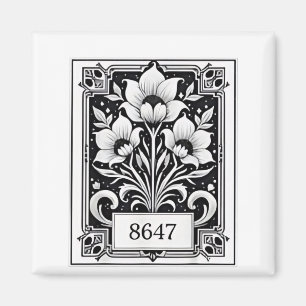 8647 Subtle Anti Trump Anti MAGA 86 47 Floral Boho Magnet