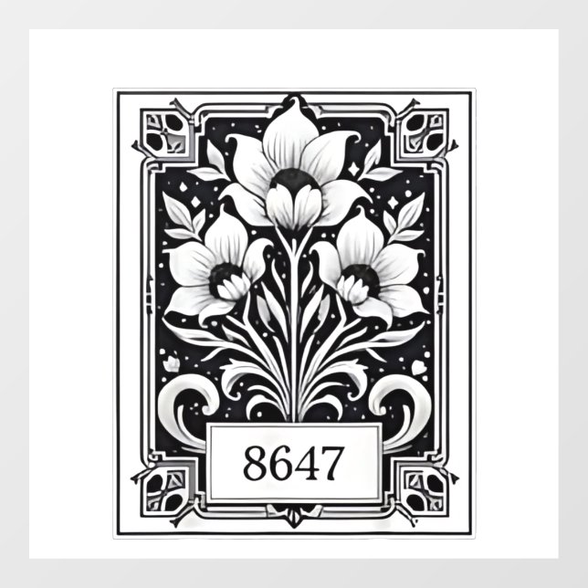 8647 Subtle Anti Trump Anti MAGA 86 47 Floral Boho Window Cling (Sheet)