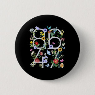 8647 Subtle Anti Trump Floral Boho  6 Cm Round Badge