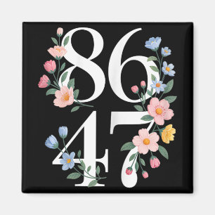 8647 Subtle Anti Trump Flower Floral Boho Vintage Magnet