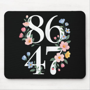 8647 Subtle Anti Trump Flower Floral Boho Vintage Mouse Mat