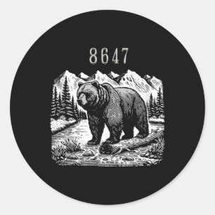 8647 Subtle Anti Trump Save Our National Parks Bea Classic Round Sticker