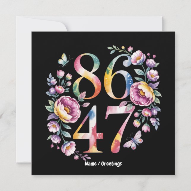 8647 Subtle Floral Boho Style A Peaceful Protest Invitation (Front)